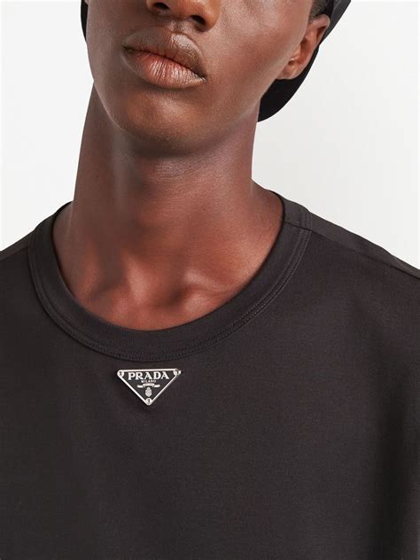 prada t shirt logo patch|prada graphic tee.